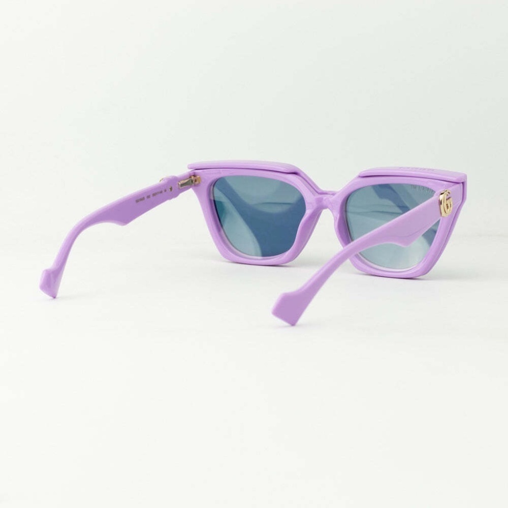 NWT Gucci GG1542S-002 Clip-On Violet Cat Eye 55mm Sunglasses - Picture 6 of 8